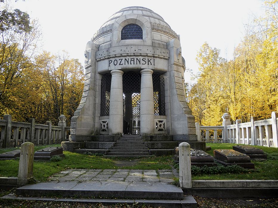 Izrael-Poznanski-Mausoleum auf dem jüdischen Friedhof in Lodz