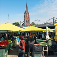 Lettland Markt in Libau