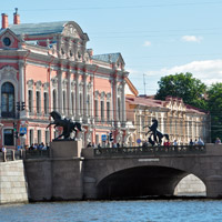 St. Petersburg Anitschkow-Brücke über die Fontanka