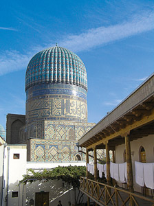 Blick auf die Moschee Bibi Chanum in Samarkand 